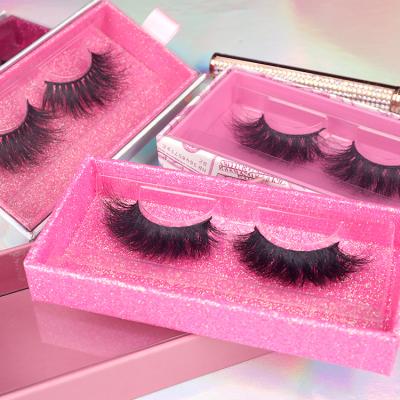 China Celebrity Thick Natural Band 3d Mink Eyelashes Vendor Customized Boxes full lashes 25mm Faux Mink Eyelashes for sale