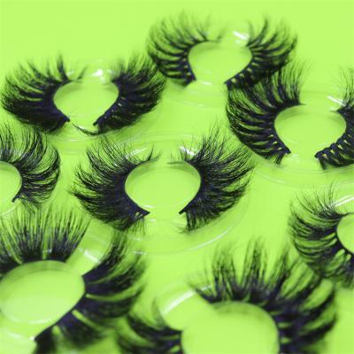 China Natural Soft Dramatic Siberian Mink False Lashes Wispy 3d 5d 25mm Mink Eyelashes Vendors Medium Length Fluffy Mink Lashes for sale