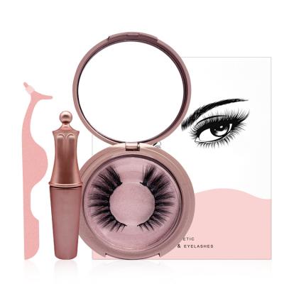 China Wholesale Natural Magnetic Eyelashes 3D Magnetic Long Private Label Vegan Handmade Silk Eyelashes for sale