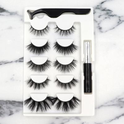 China AndEyelash Thick Magnetic Eyelashes Bulk Placed Magnetic False Eyelashes Mink Fur Magnetic Eyelashes for sale