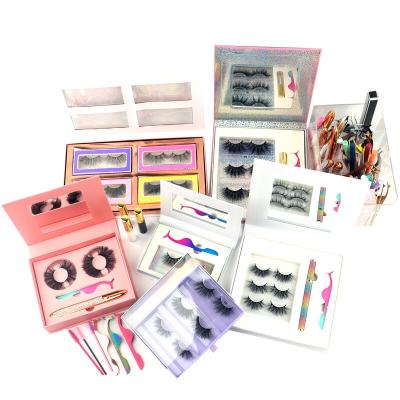 China 100% handmade wholesale box eyelashes package handmade mink lashes box custom logo eyelashes case for sale