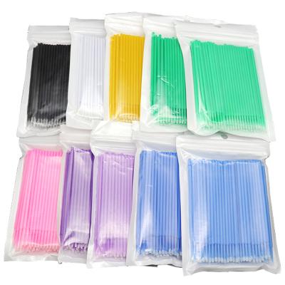 China Multi Color Lash Micro Brush Eyelash Salon Eyelash Extension Beauty Cotton Pad 100pcs Disposable Bag Wholesale One for sale