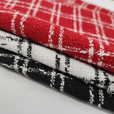 China Wrinkle Resistant Hot Sale Heavy Duty 100% Polyester Tweed Woven Fabric For Garments for sale