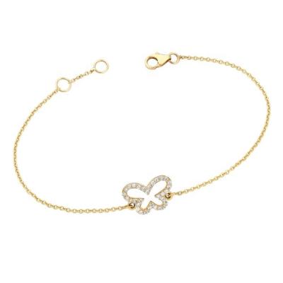 China Customized Environmental Friendly Butterfly Diamond Anklet, Women's Jewelry Foot Bracelets, Gold Plated Butterfly Anklets for sale