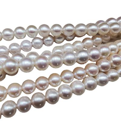 China Selected high quality 5A freshwater pearls. Support Series Flawless White Transparent Powder DIY 8-8.5mm Half Necklace Can Be Customized And Wholesale Freshwater Pearls for sale