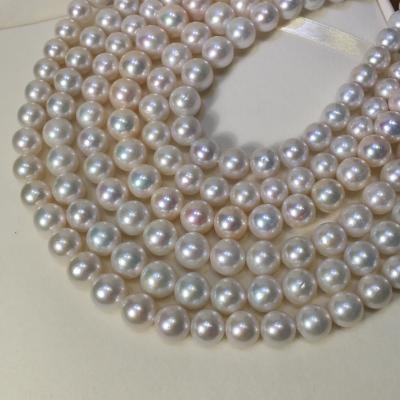 China Selected high quality 5A freshwater pearls. Support Series Flawless White Transparent Powder DIY 10-14mm Half Necklace Can Be Customized And Wholesale Freshwater Pearls for sale