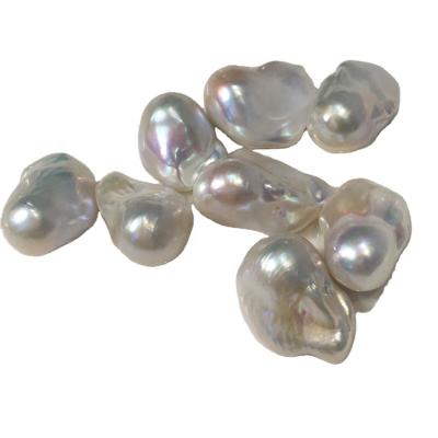 China air cultured freshwater baroque irregular granular pearl jewelry, nonporous natural 3A white, can be drilled for wholesale for sale