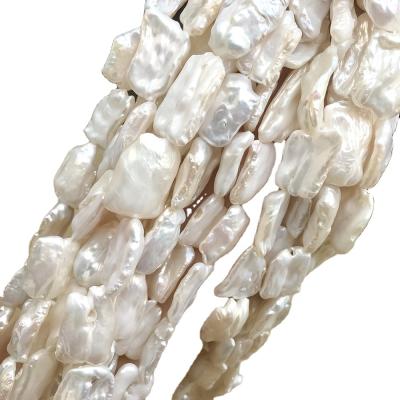 China Jewelry Making New 14x20mm Pipa The Irregular Shape Baroque Half Full Chain Bead for sale