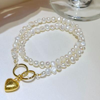 China The necklace is 40cm long fashionable jewelry single chain beaded pearl necklace for women for sale