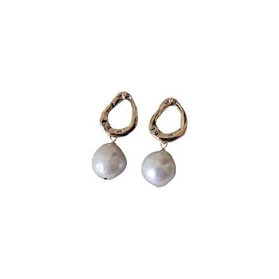 China CLASSIC High Quality Baroque Natural Pearl Earrings For Women for sale