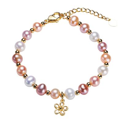 China Cute best selling 2021 new plum flower national style trinket freshwater pearl bracelet for sale