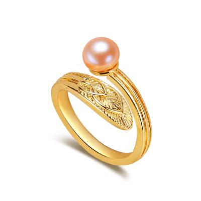 China Hot Selling Freshwater Pearl Jewelry 2021women's Romantic New Half Round Ring for sale