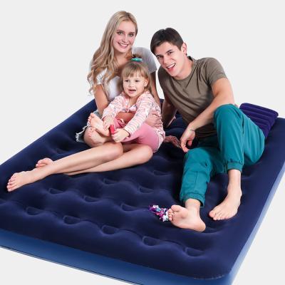 China Camper Hiking Outdoor Festivals Picnics PVC Assembled Travel Air Bed Mattress Sleeping Bed Inflatable Camping Folding Mattress for sale