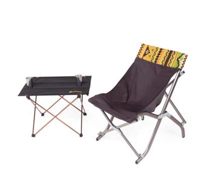 China Eco-friendly Outdoor Aluminum Folding Chair Lounger Lightweight Portable Fishing Beach Fishing BBQ Garden Backyard High Low Camping Chair for sale