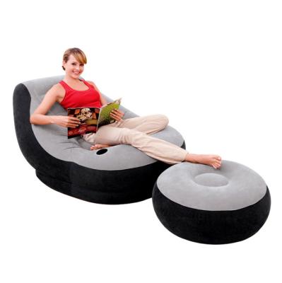 China 68564 Inflatable Sofa Bed Sofa Set Air Chair With Footrest Outdoor Ultra Lounger Air Sofa for sale