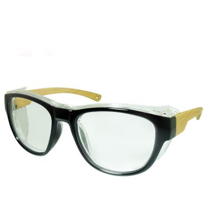 China Safety Sunglasses Shape PC Safety Custom Wooden Adult Eyewear for sale