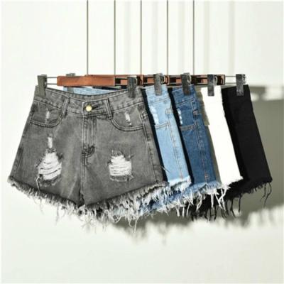 China Free Sample Casual Summer Breathable Ripped Denim Ladies High Waisted Jeans Shorts Women Jeans Denim for sale