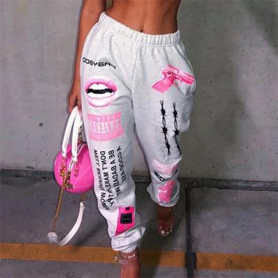 China YJ Breathable Drop Shipping Autumn And Winter New Fashion S Casual Pants Printed Harlan Sports Women's Elastic Waist for sale