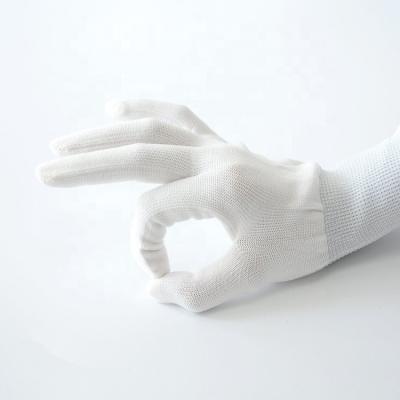 China Carbon Breathable Stretch Anti-Static Fabric Black Nylon Glove for sale