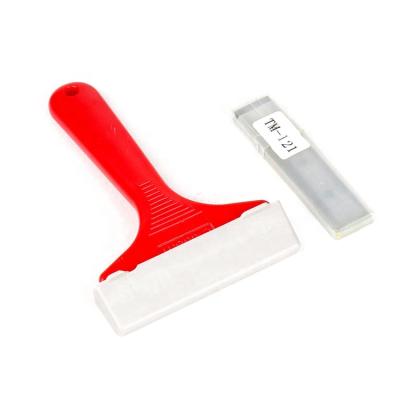 China Slide Handle Open Plastic Angled Scraper For Glue Removal for sale