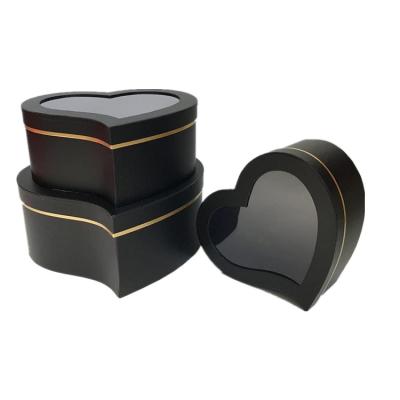 China Recycled Materials Art Gift Box Velvet Heart Paper Heart Shaped Boxes for sale