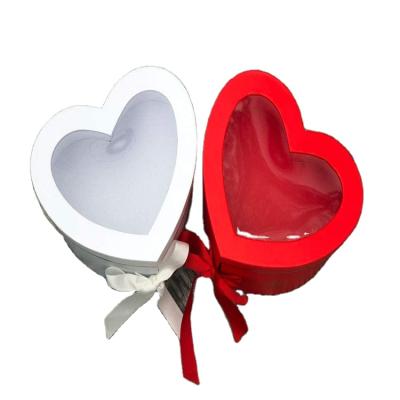 China The two boxes handmade heart-shaped flower layer gift box heart-shaped packaging box wholesale for sale