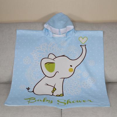 China Wholesale Logo Print Microfiber Kids Water Poncho Absorbent Custom Towels Towel for sale