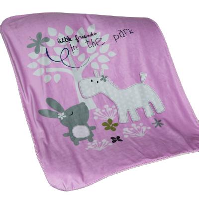 China Soft and Warm Made in China Top Quality Soft Sublimation Custom Printed Mink Sherpa Baby Blanket for sale