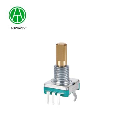 China EC11 Gold Color Metal Shaft Encoder High Torque Rotary Incremental Encoder for sale