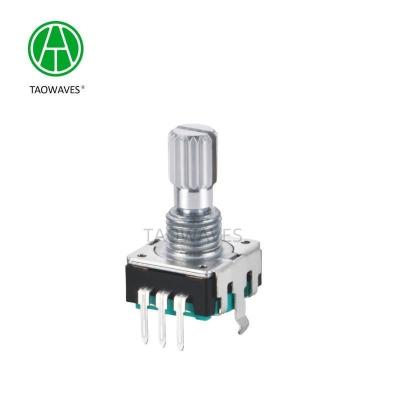 China 12 mm inkrementele roterende encoder met drukknop Axonia 12/24 puls per 360 graden Te koop