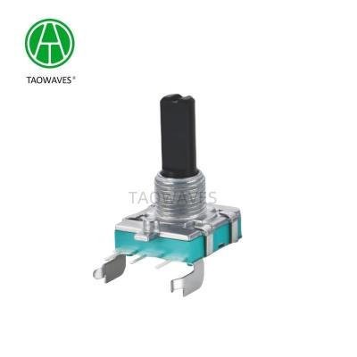 China Insulated Shaft 16mm 3 Pin Rotary Encoder With Push Button Shock Vibration Resistant for sale