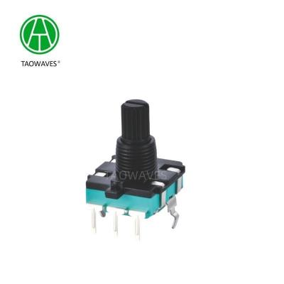 China Achsel Sleeve Form 16mm Plastic Housing Rotary Encoder Met Switch Te koop