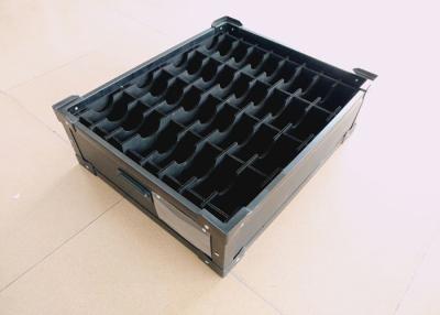 China Stackable Antistatic ESD Plastic Components Box With Plastic Divider And Handles for sale