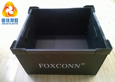 China Reusable Lightweight Plastic Antistatic ESD Turnover Boxes For Electronic Components for sale