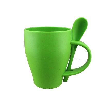 China 400ml/16oz Biodegradable Fiber Cup Sustainable Bamboo Dinner Mug Green Protect Environment Coffee Mug for sale