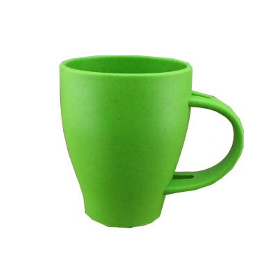 China 300ml bpa free easy hold bamboo fiber coffee cup sustainable with handle for sale