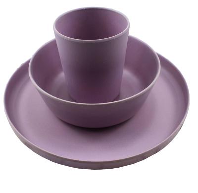 China Wholesale Kids Dinner Set Stocked Bamboo Fiber Tableware And Dinnerware Sets for sale