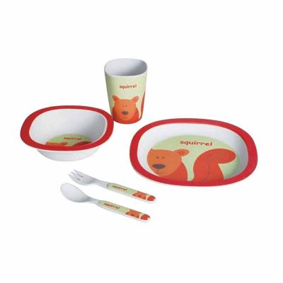 China Factory Supply Minimalist High Quality Bamboo Fiber Plate Set With Designs for sale