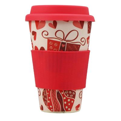 China Viable Wholesales Popular Reusable Food Grade Fiber Coffee Cup Silicone Bamboo Lids for sale