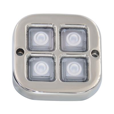 China YUEFA 4W 12W 20W RGBW 316L Stainless Steel Ocean Yacht Boat Cabin Marine Ceiling IP68 LED Submersible Underwater Lights for sale