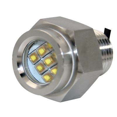 China Corrosion resistant underwater boat/yahct 27W DC12V 316L S.S RGB drain plug light for sale