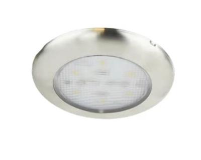 China DC12V DC14V European Stainless Steel Low Profile Ceiling Light For RV For Boat for sale