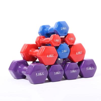 China RoHS Approval 1KG 2KG 3KG Fitness Dumbbell Rubber Hex Dumbbell Set for sale