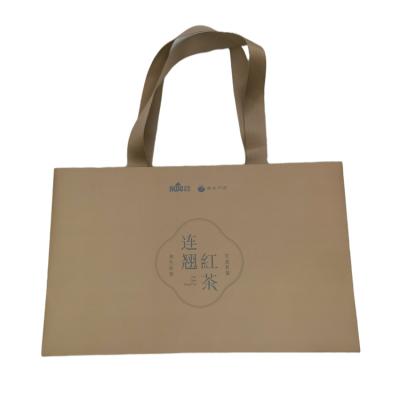 China High Quality Eco - Friendly Customs Treated Food Grade Gift Shopping Brown Kraft Paper Packaging Bag for sale