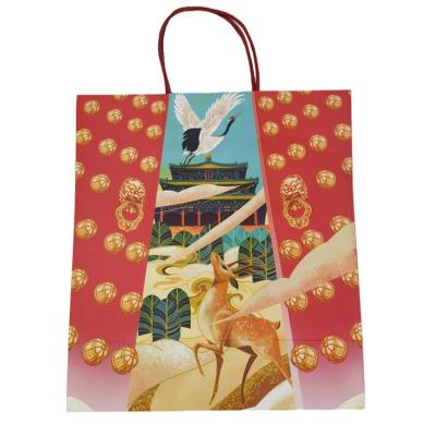 China 2022 Eco - Friendly New Finely Processed Food Gift Takeaway Shopping Packaging Single Kraft Paper Bag for sale