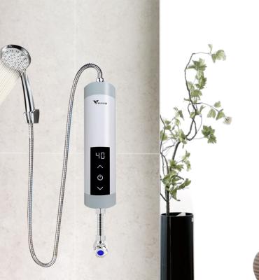 China Hotel IPX 3.5kW/4.5kW/5.5kW Free Installation Water Heater Instant /Tankless Kitchen Electric Shower For Bathroom for sale