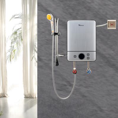 China Hotel 220V 240V Patented Water Heater Whole Home Bathroom 3.2KW 4KW 4.5KW 5.3KW Kitchen IPX4 Instant Heating Electric LED Display for sale