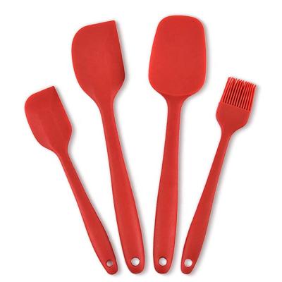 China Sustainable Kitchen Tools Non-Stick Silicone Spatula Kitchen Utensils Heat Resistant Silicone Spatula Set for sale