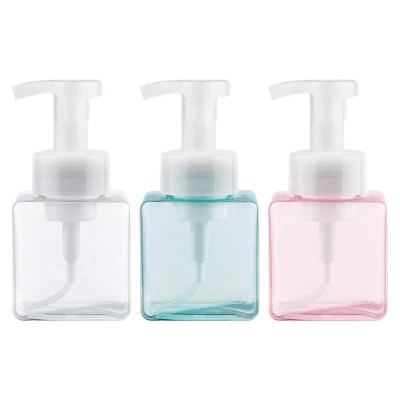 China BEAUTY PACKAGING 250ml Square Empty Plastic Dispenser Foam Pump Bottles Foaming Soap Dispenser Pump Bottle For Bathroom Kitchen for sale