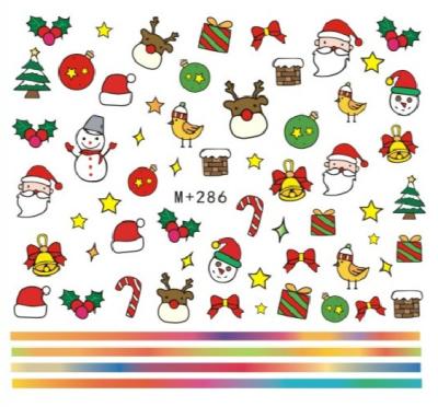 China Fashional Christmas Design Nail Art Sticker Deer& Santa Nails Accessories Art Stickers for sale